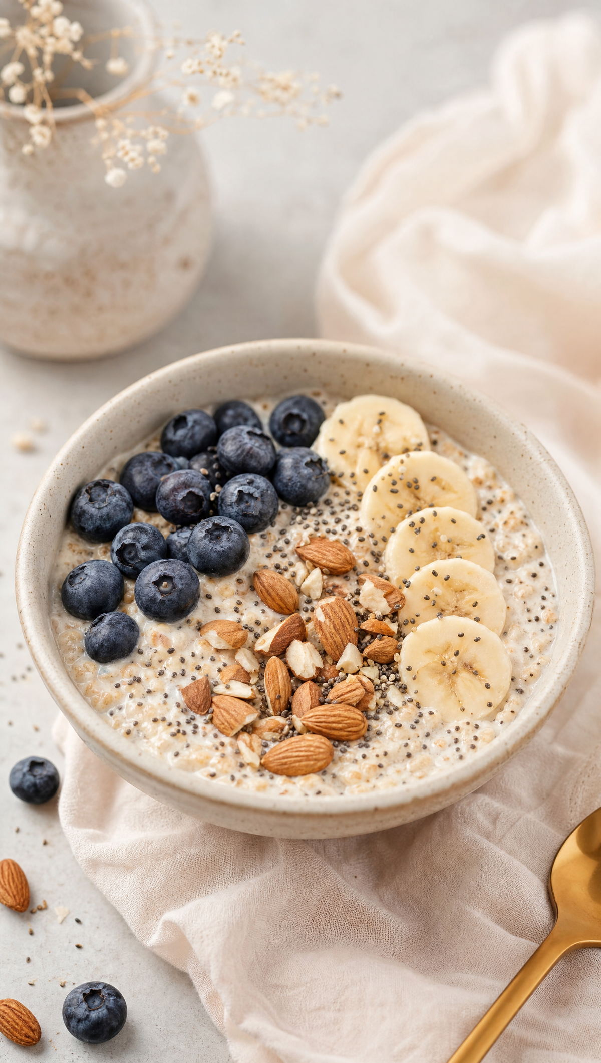 Energising overnight oats for a breastfeeding mum