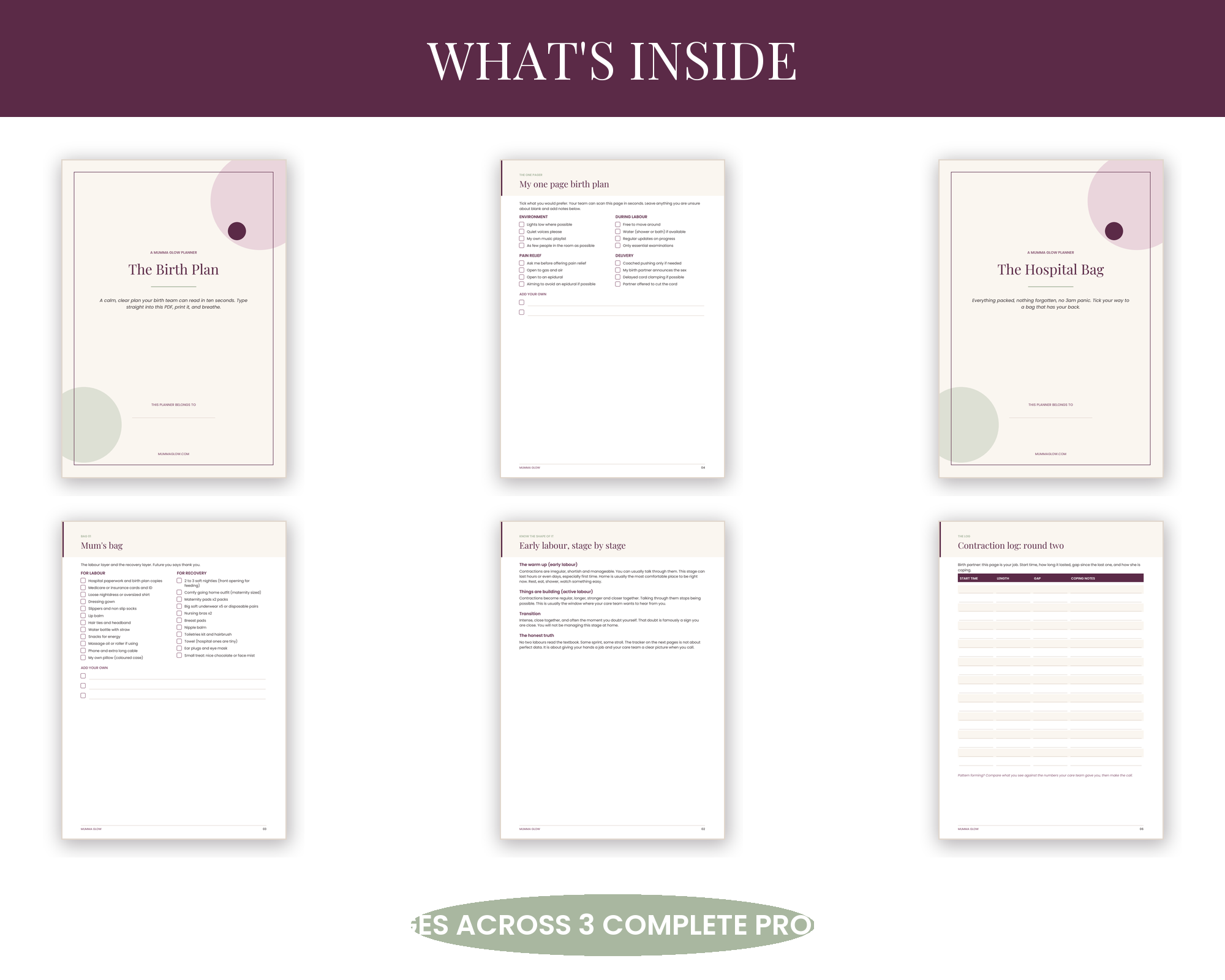 What's inside the birth essentials bundle