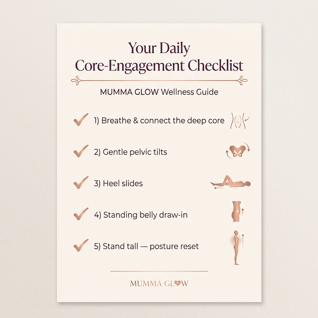 Your daily core-engagement checklist
