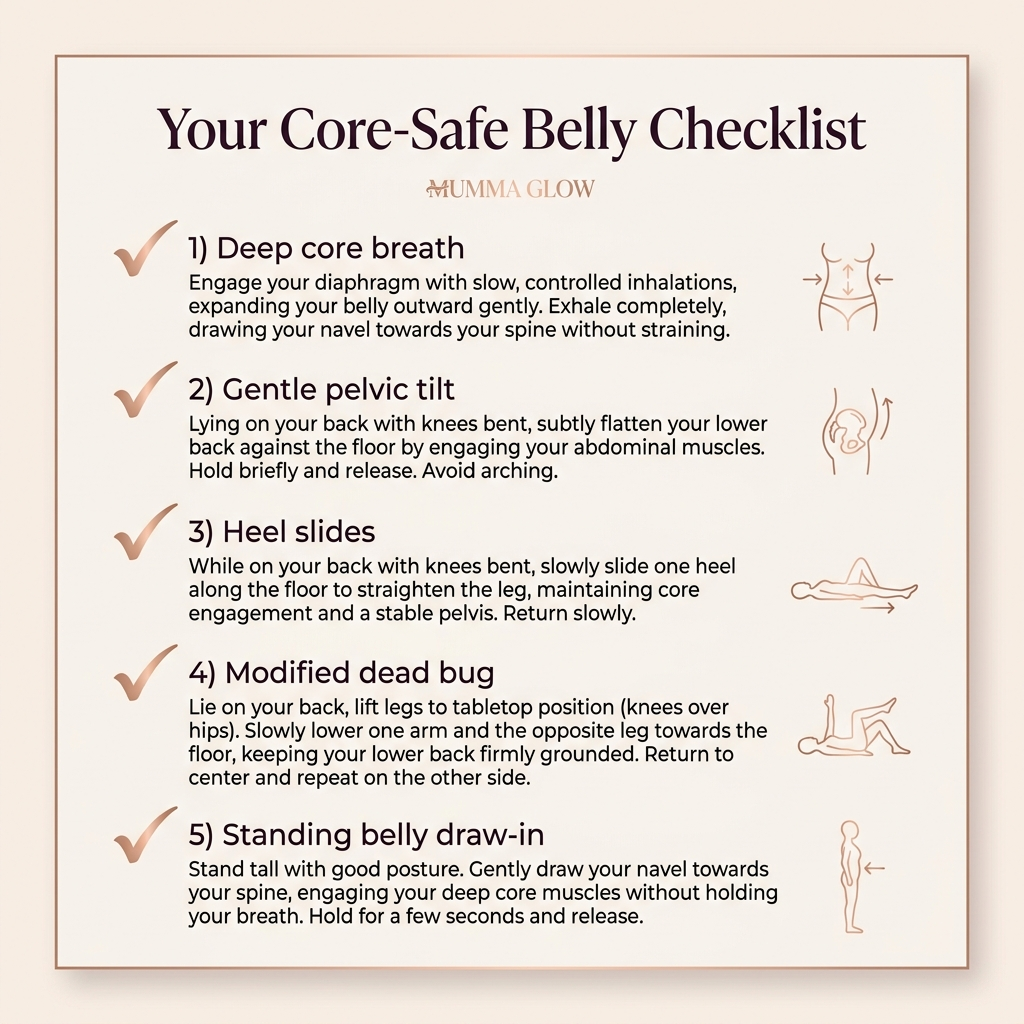 Your core-safe belly checklist