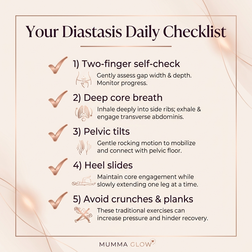 Your diastasis daily checklist