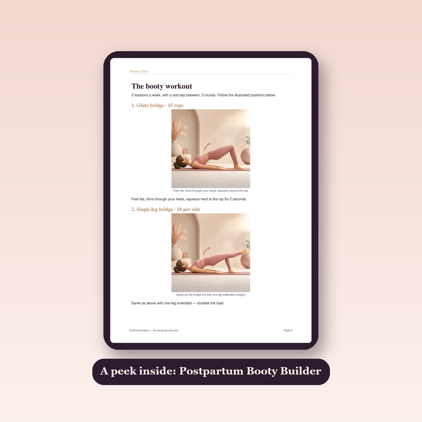 Peek inside Postpartum Booty Builder